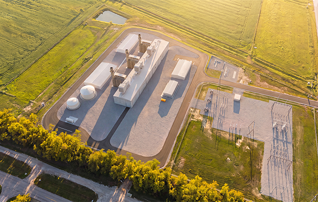 Ariel view of Aberdeen Natural Gas Plant